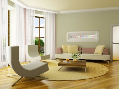 salas de estar simples decorada