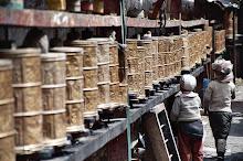 Children playing along the walls of the Potala Palace