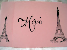 Merci Pink French Thank You Cards
