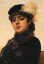 Painting of young Russian woman
