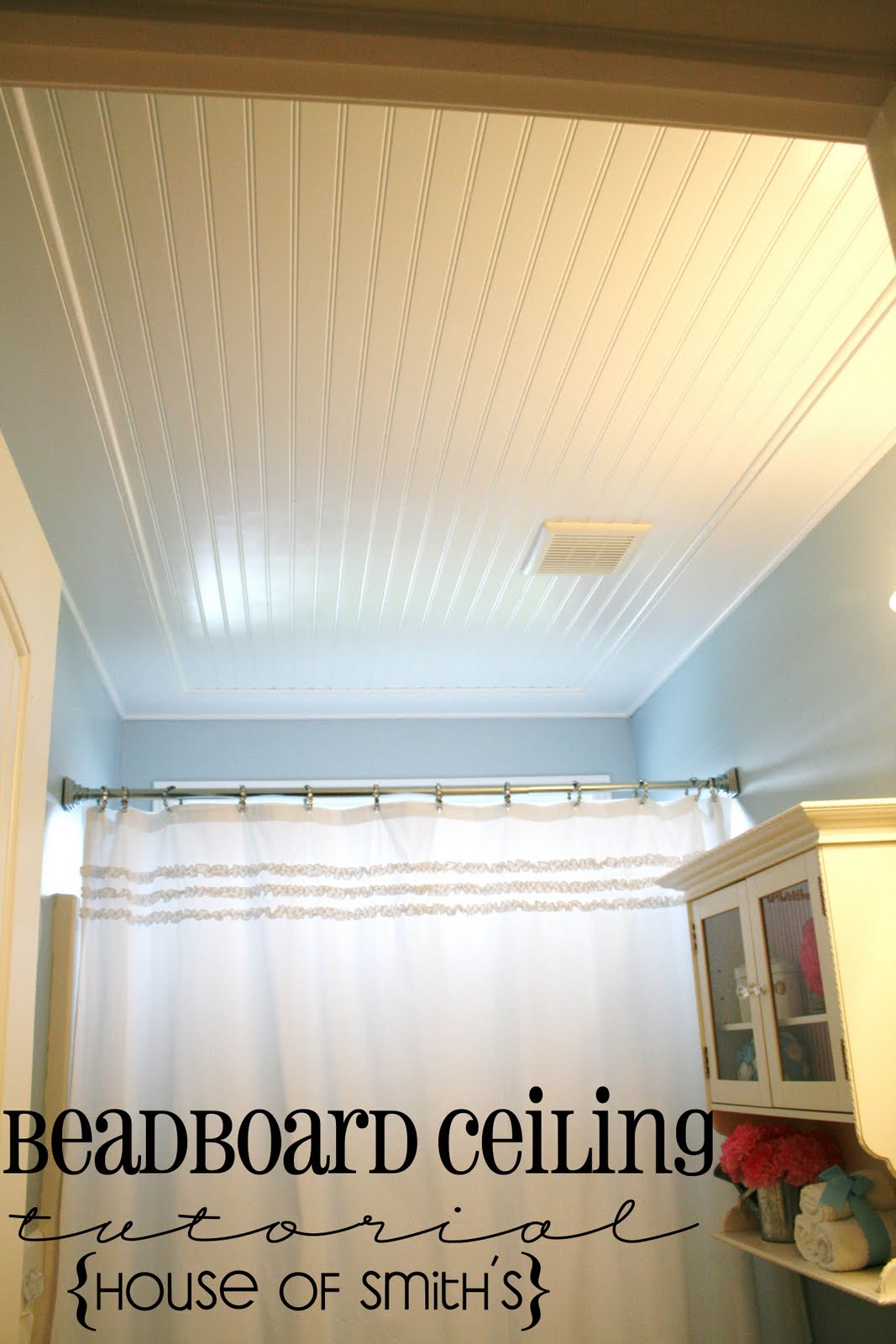 Beadboard Ceiling In Bathroom