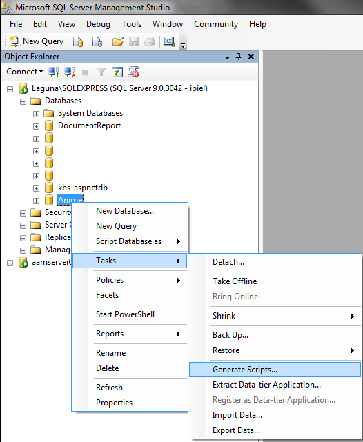 How to Export Sql to Create a Database Schema in Mssql | czetsuyatech