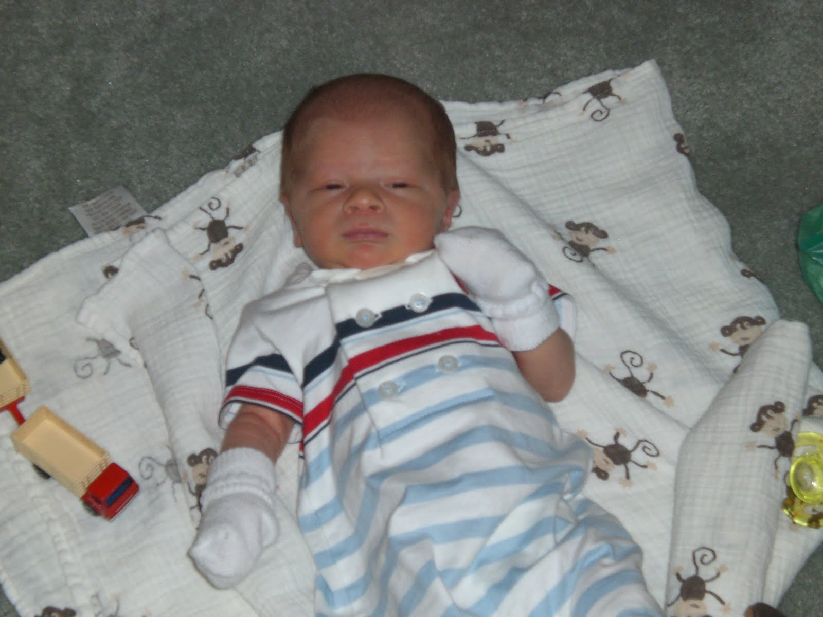 Mountain Musings Grand Baby Boy Hudson 1 Week Old