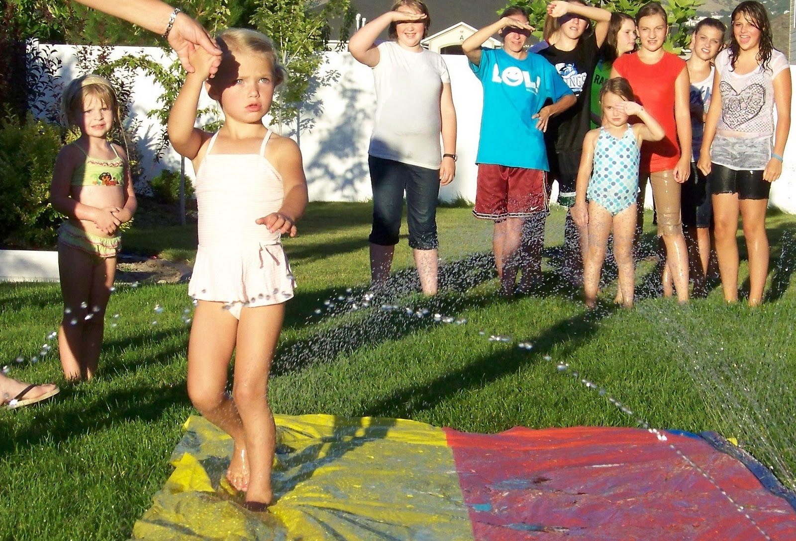 ...Jules and Jenny's Beehives... SLIP AND SLIDE!!!! woo hoo girls