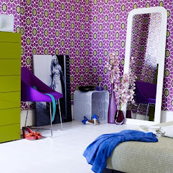bedroom purple designs funk decor interior
