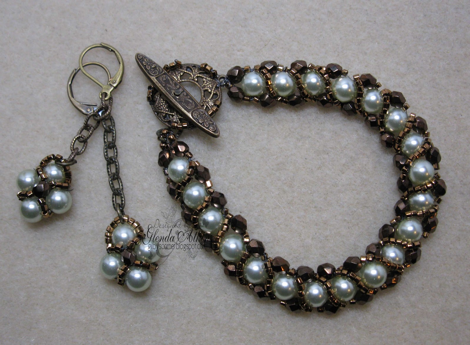 Right Angle Weave Bracelet - Swarovski Crystal Beads, Crystal