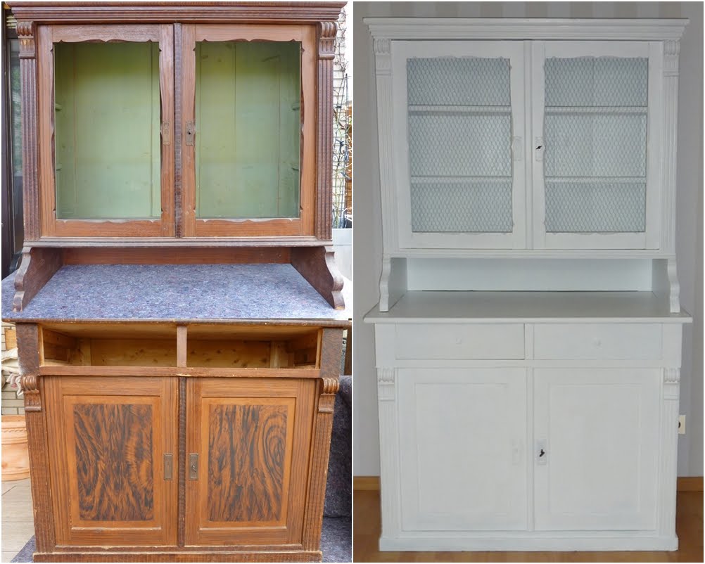 Stickgärtchen: Mein weißer Traum - ein altes Küchenbuffet