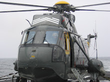 Un seaking sobre cubierta de vuelo de fragata Bolognesi