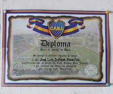 Diploma Hincha de Boca