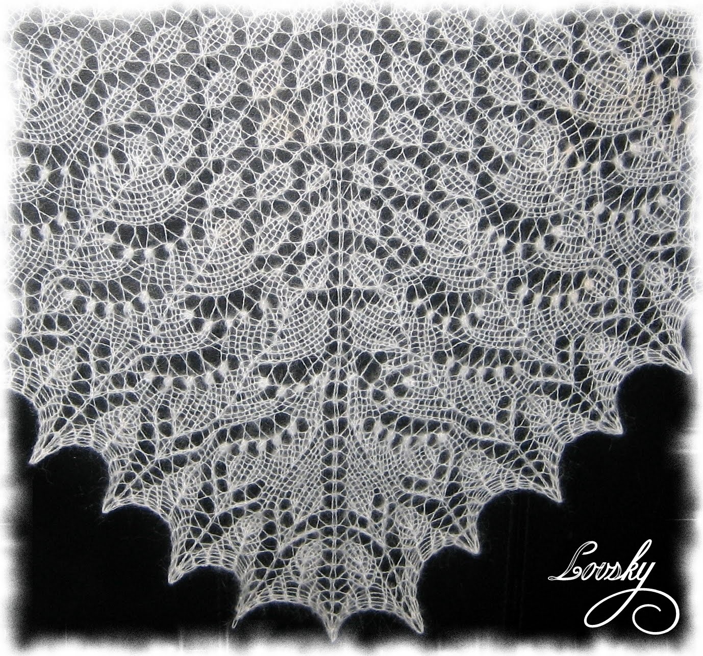 Шаль ласточкин хвост схема и описание