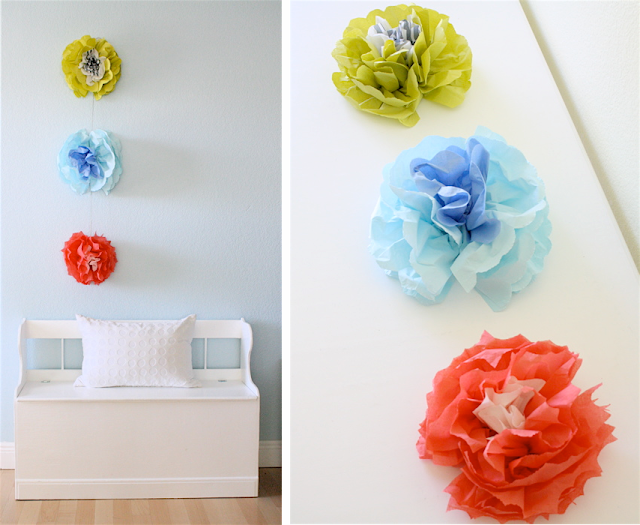 Set of 5 Large Fiesta Flowers Colorful Tissue Paper Flowers Pom Poms  Mexican paper flowers #ti…
