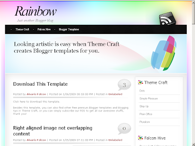 Rainbow blogger template