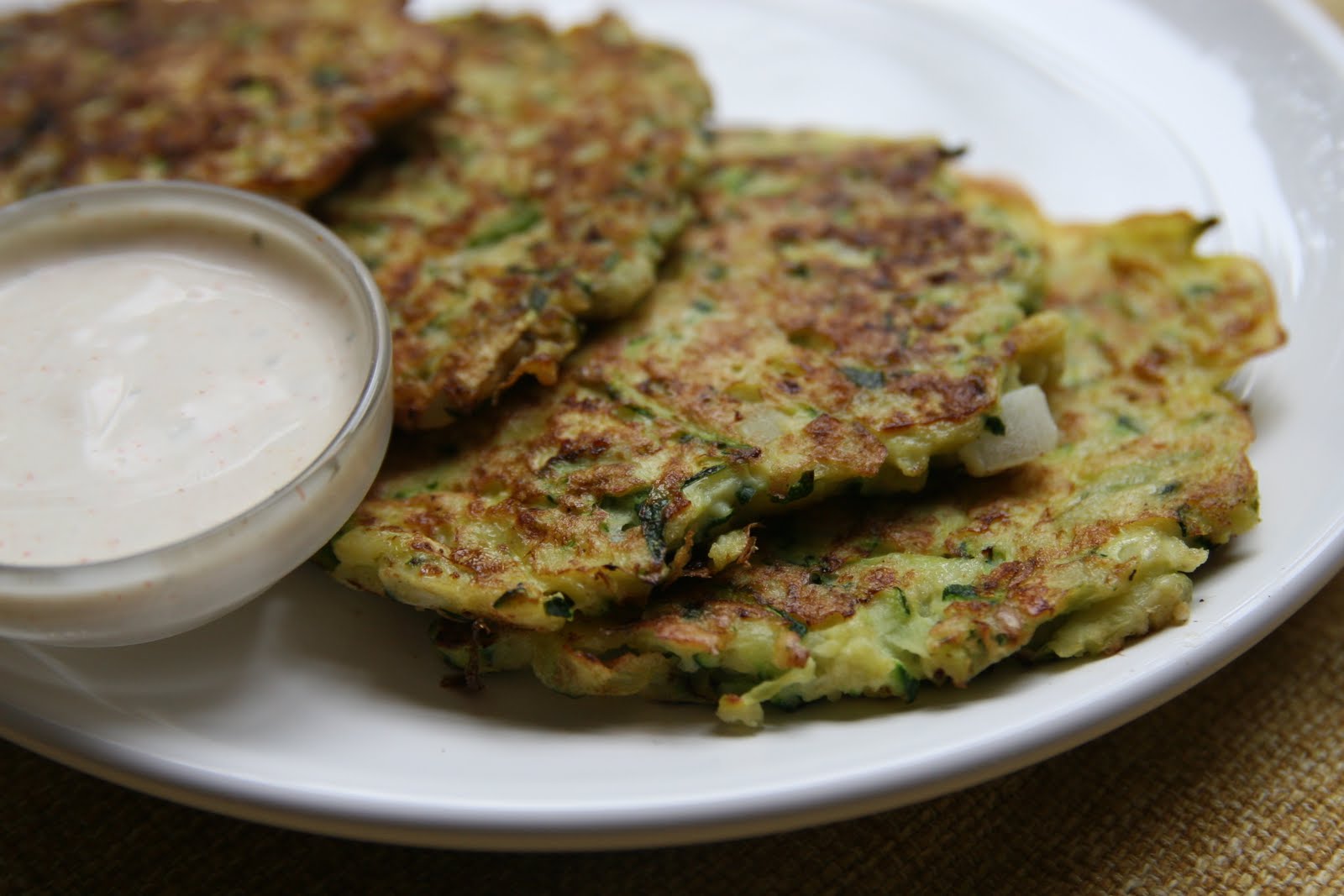 Haystacks & Champagne Fried (Gasp!) Zucchini Patties