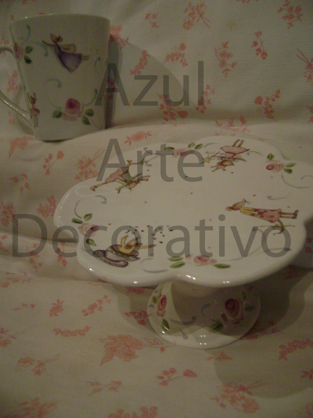 Azul Arte Decorativo Pintura en porcelana, madera y vidrio