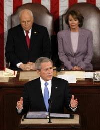 Cheney, Bush and Pelosi at the 2008 State of the Union address