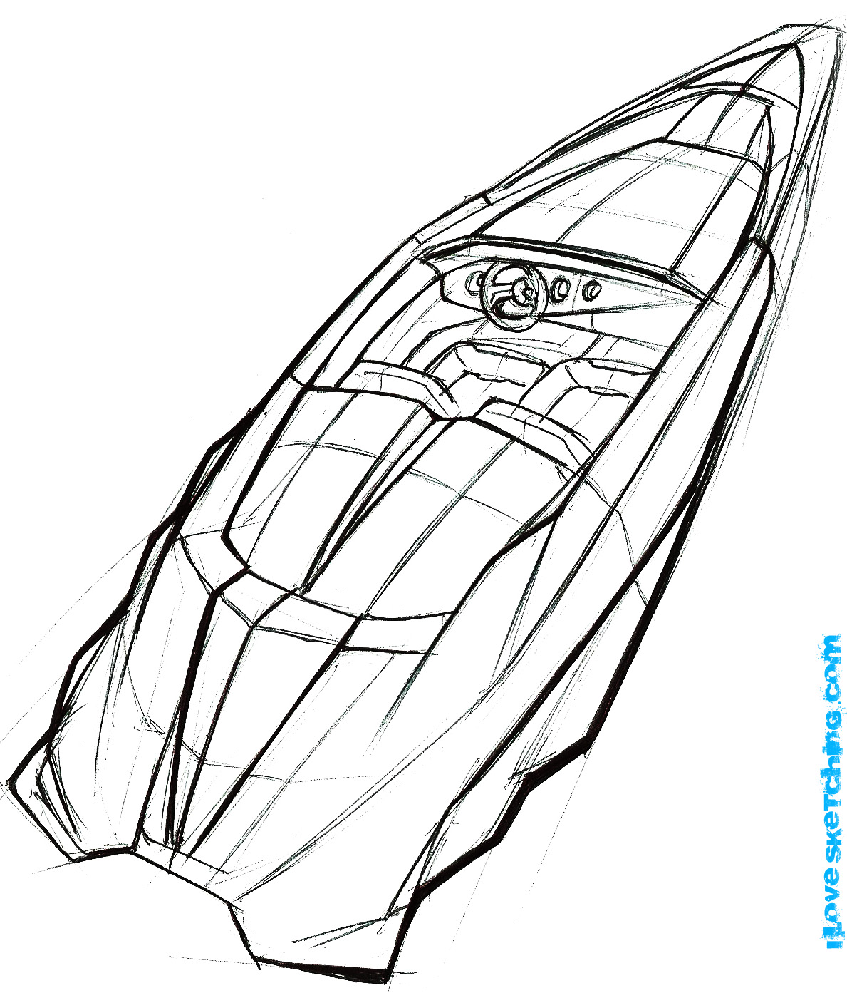 racing boat coloring pages - photo #4