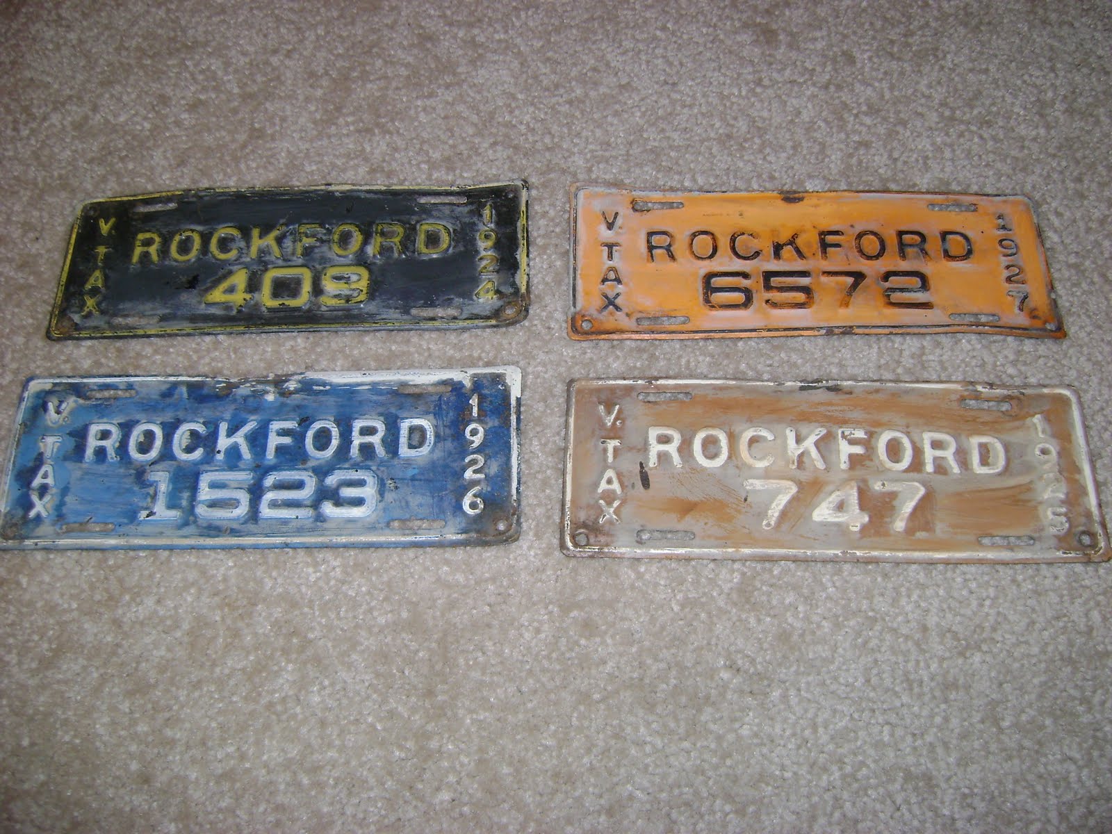 Adventures In Ebay Antique Rockford IL Vehicle tax plates
