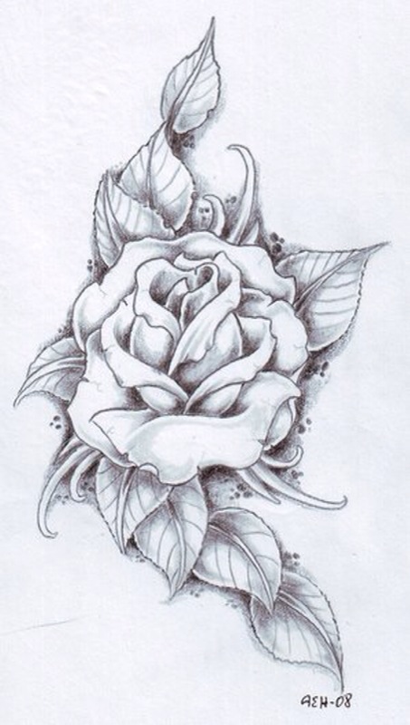 Rose Tattoo Black And Whitedenenasvalencia