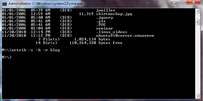 PC Information and Support: How to Unhide Folder Files using Command Prompt
