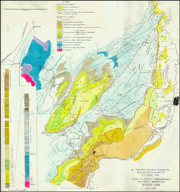 Mapa geológico de El Tocuyo, Edo. Lara.