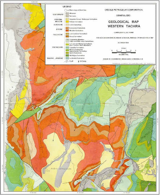 Mapa geológico del Edo. Tachíra.