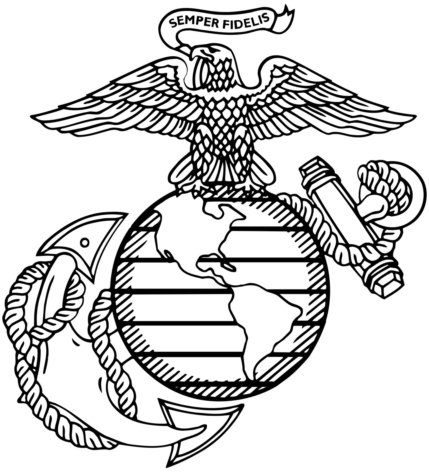 military branches symbols coloring pages - photo #18