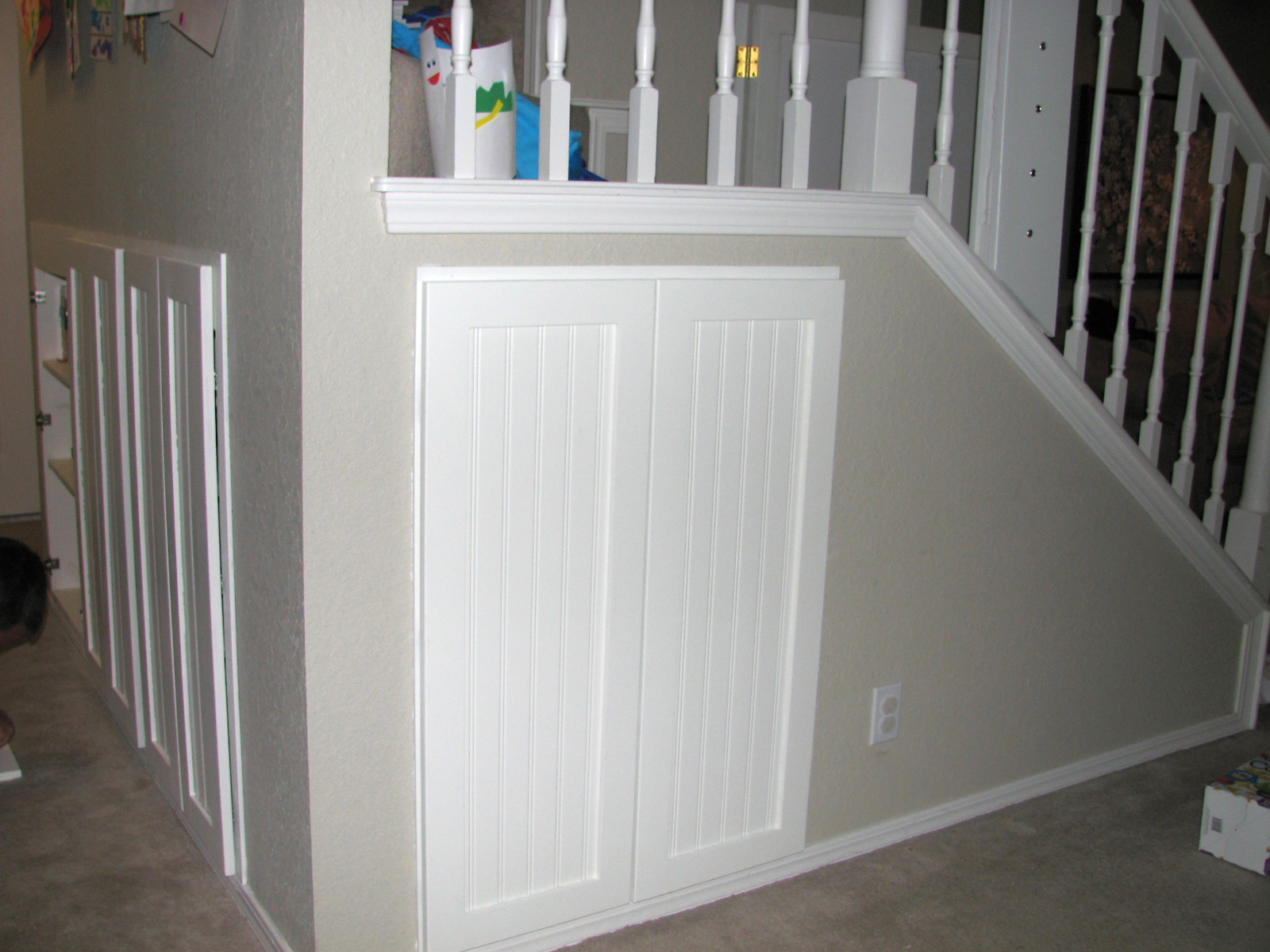 Clever Faeries: Home Design: Under the Stairs Storage… half DIY =)