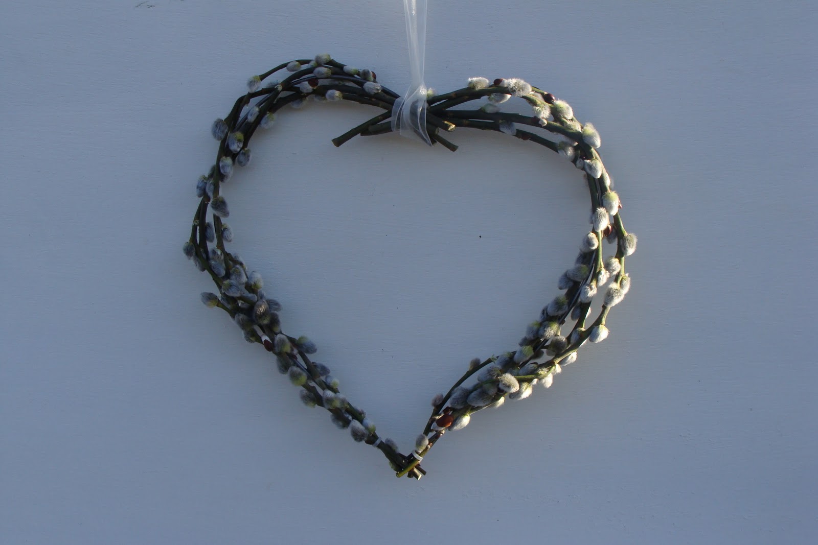 Heart Shaped Pussy Willow Wreath.