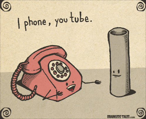 Photo : わたしは電話。あなたはチューブさんね！！