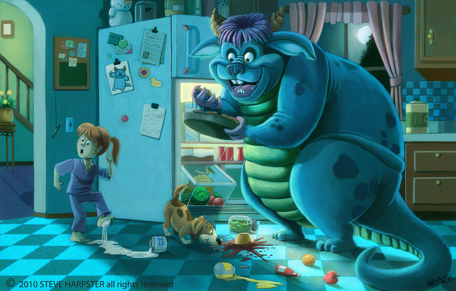 the illustration board There's a Monster in the Fridge