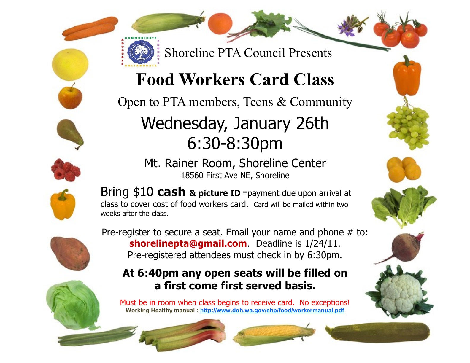 Shoreline Area News Food Handlers Class Open To Community
