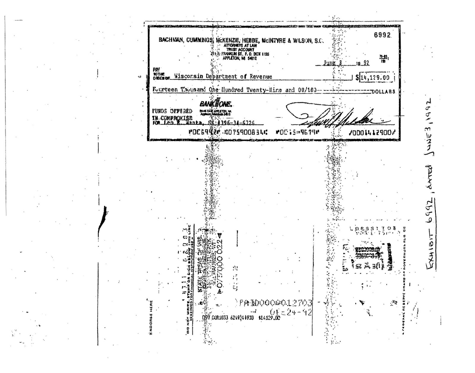 copy of cancelled check bank of america