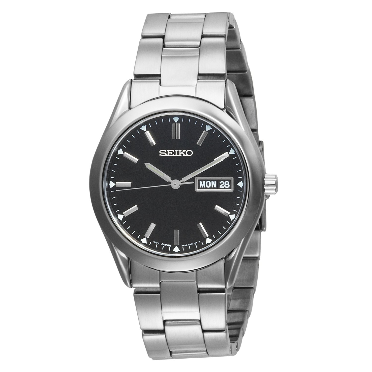 Seiko Men's SGGA49 Dress Silver-Tone Black Dial Watch | Seiko Watch 2017