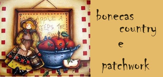 bonecas country e patchwork