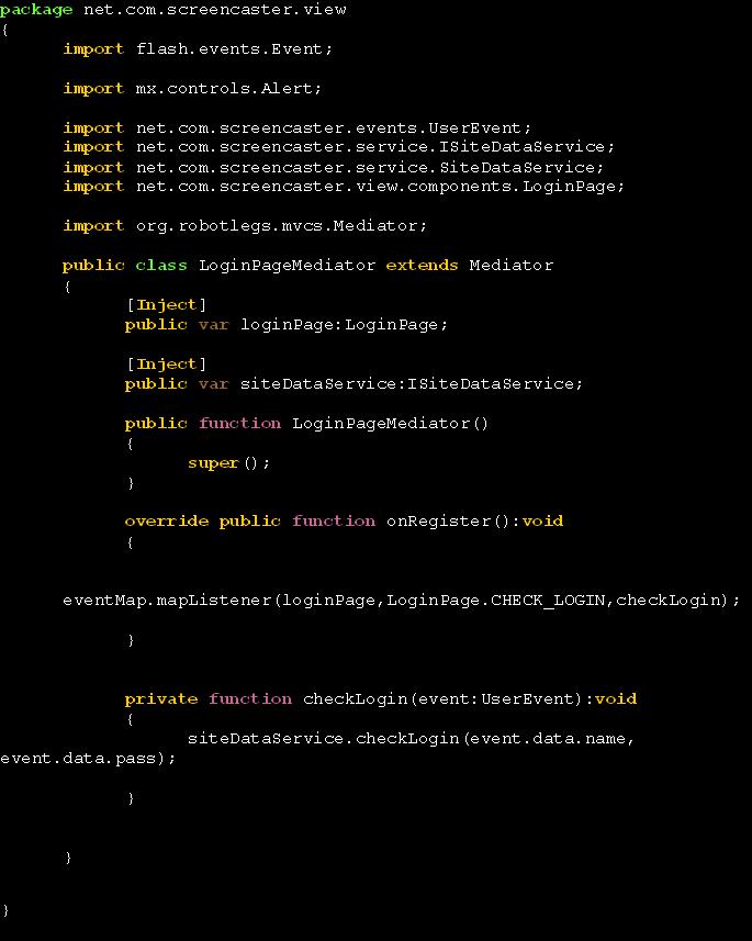 Robotlegs Framework: Robotlegs Flex site Tutorial
