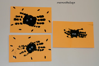 Handprint Spider Craft for Halloween