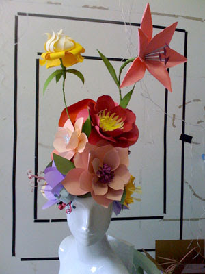 paper flower hat