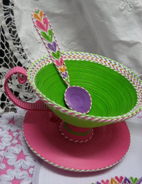 Paper Teacup with Quilling