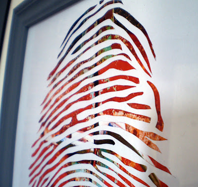 fingerprint papercutting close up