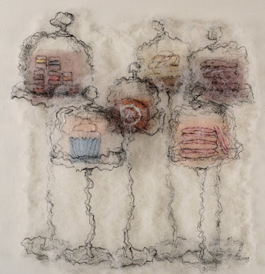 Kathy's Cookies, textile art embroidery by Susanne Gregg
