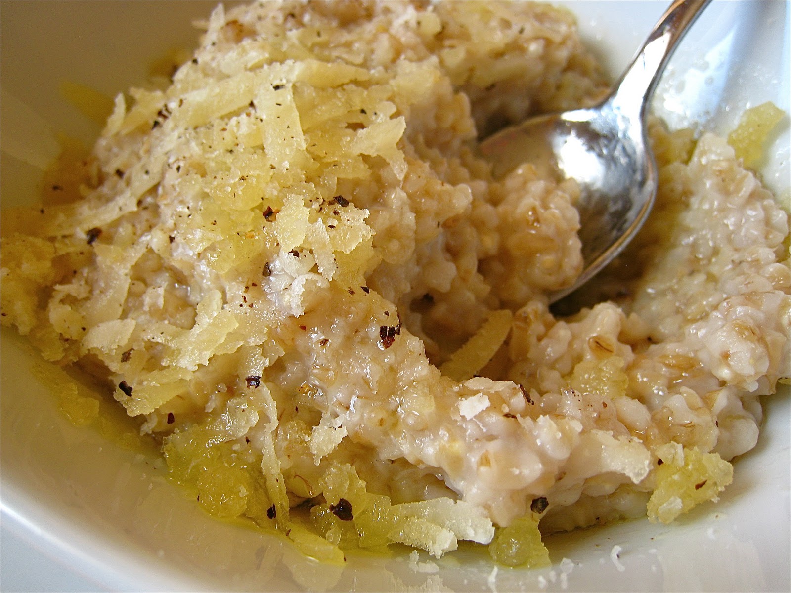 KITCHEN FIDDLER Savory Oatmeal With Parmesan and Olive Oil