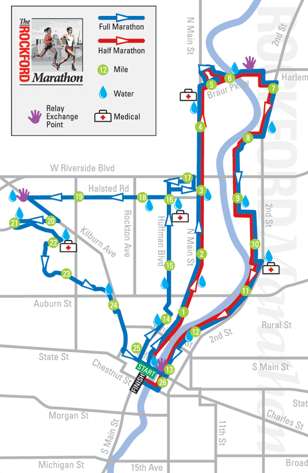 sisterbison.....running with babybison Rockford Half Marathon A PR!