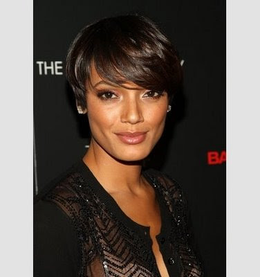 Nia Long Mid-Length Layered Sleek Hairstyle at the 1st Annual Essence Black