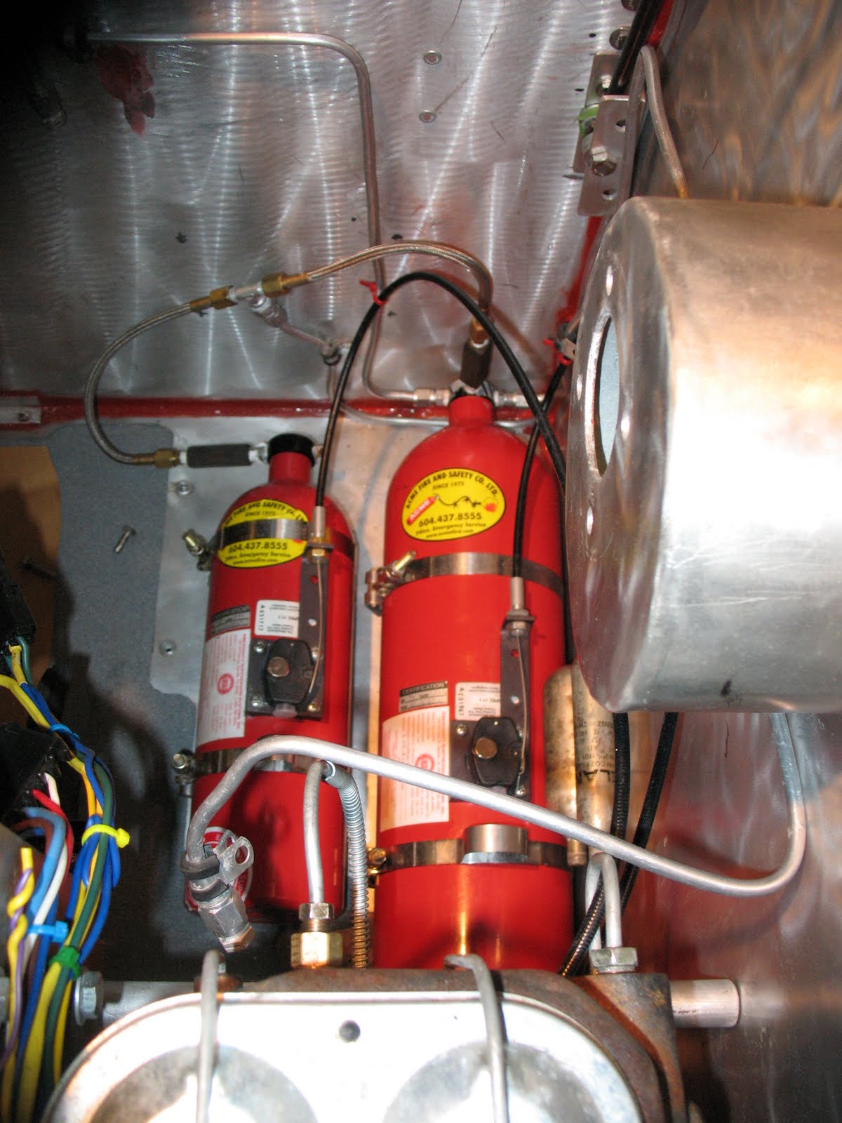 The Goldenhawk Streamliner Project Acme Fire installed Fire System