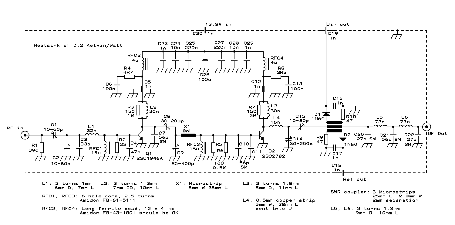 BA1404 RF power amplifier 80W by C2782