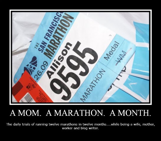 A mom.  A marathon.  A month.