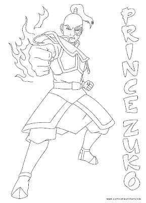 Prince Zuko Avatar Coloring Pages Wheels128