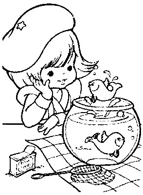Fish Bowl - Kids Coloring Pages >> Disney Coloring Pages