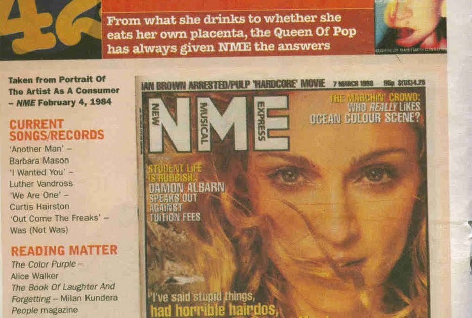Pud Whacker S Madonna Scrapbook Nme 84 And 98
