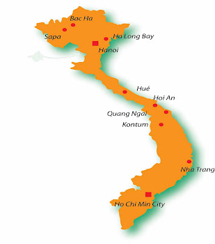 Hier zie je Vietnam op de kaart !